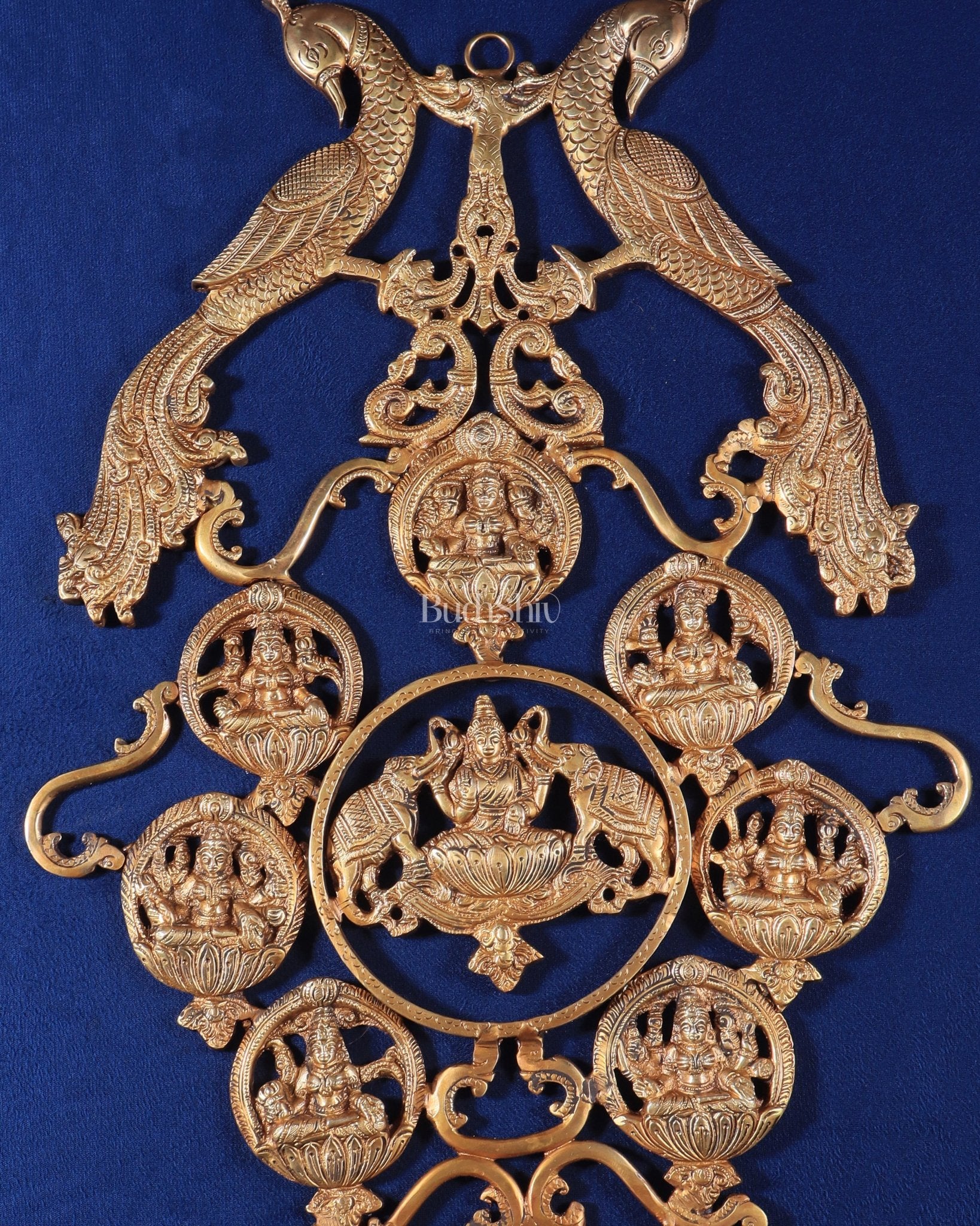 Brass Superfine Ashtalakshmi Wall Hanging Frame 18"