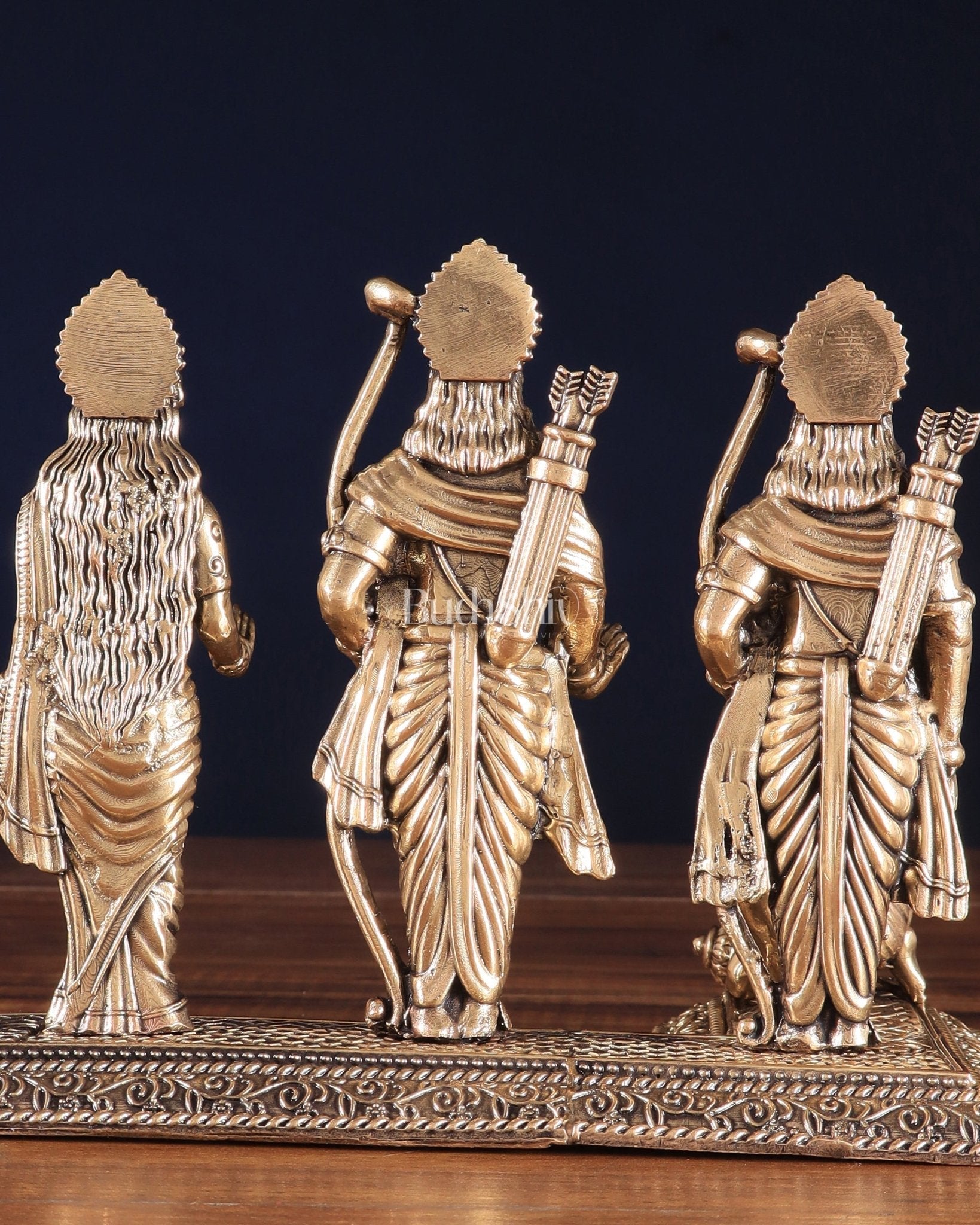 Brass Superfine Intricate Ram Darbar Idol – 6" x 7.5" x 5" | Handcrafted by Silver Artisans