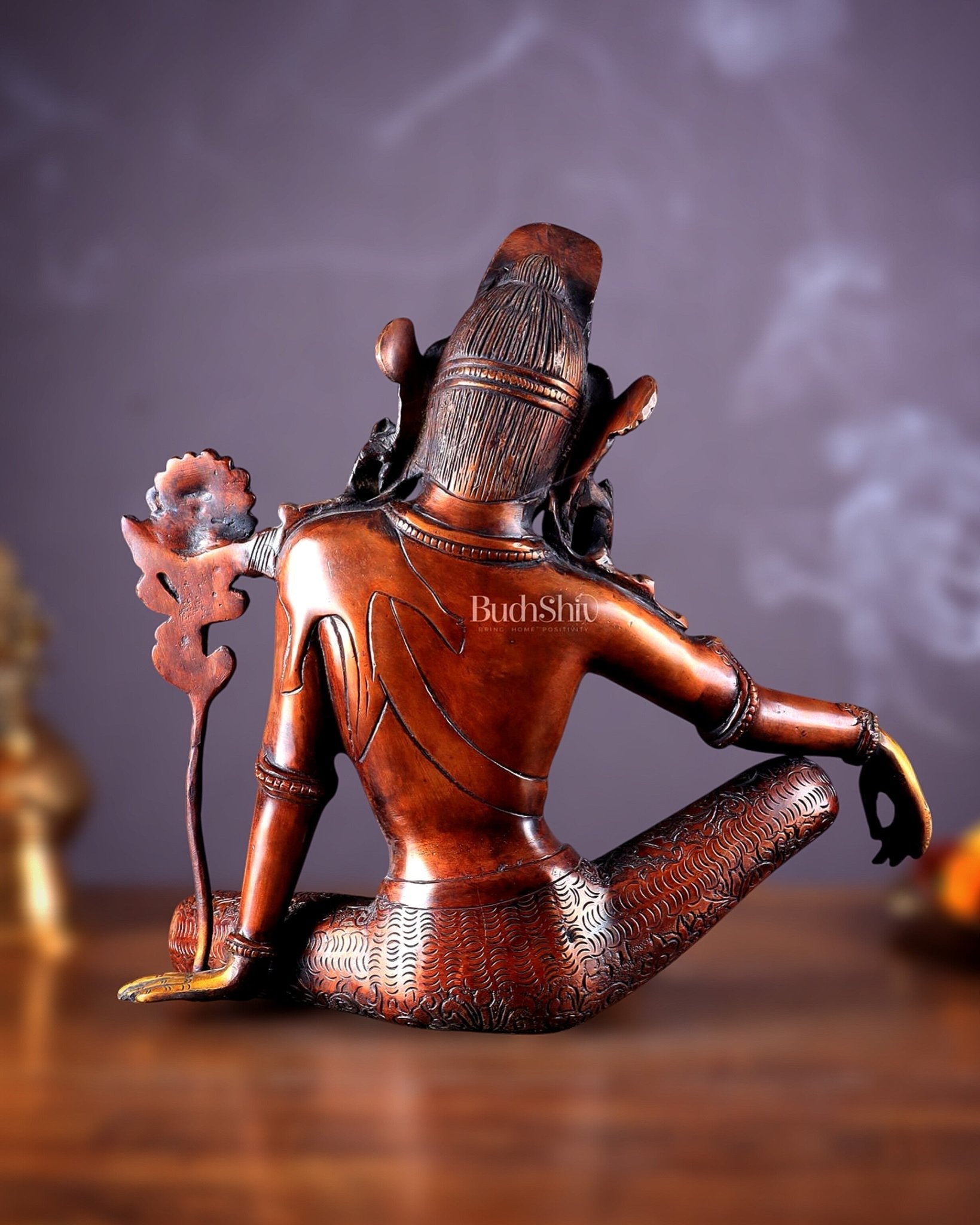 Brass Tibetan Chenrezig Statue 10.8"