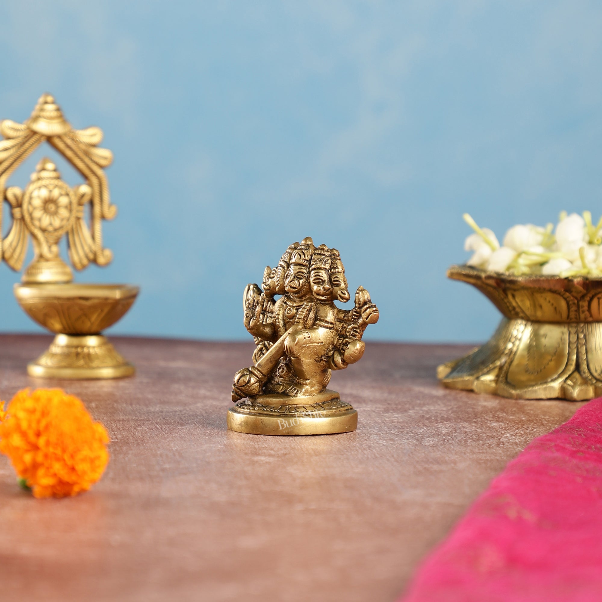 Brass Buy Handcrafted Small Panchmukhi Hanuman Hanuman Idol | Superfine Brass |