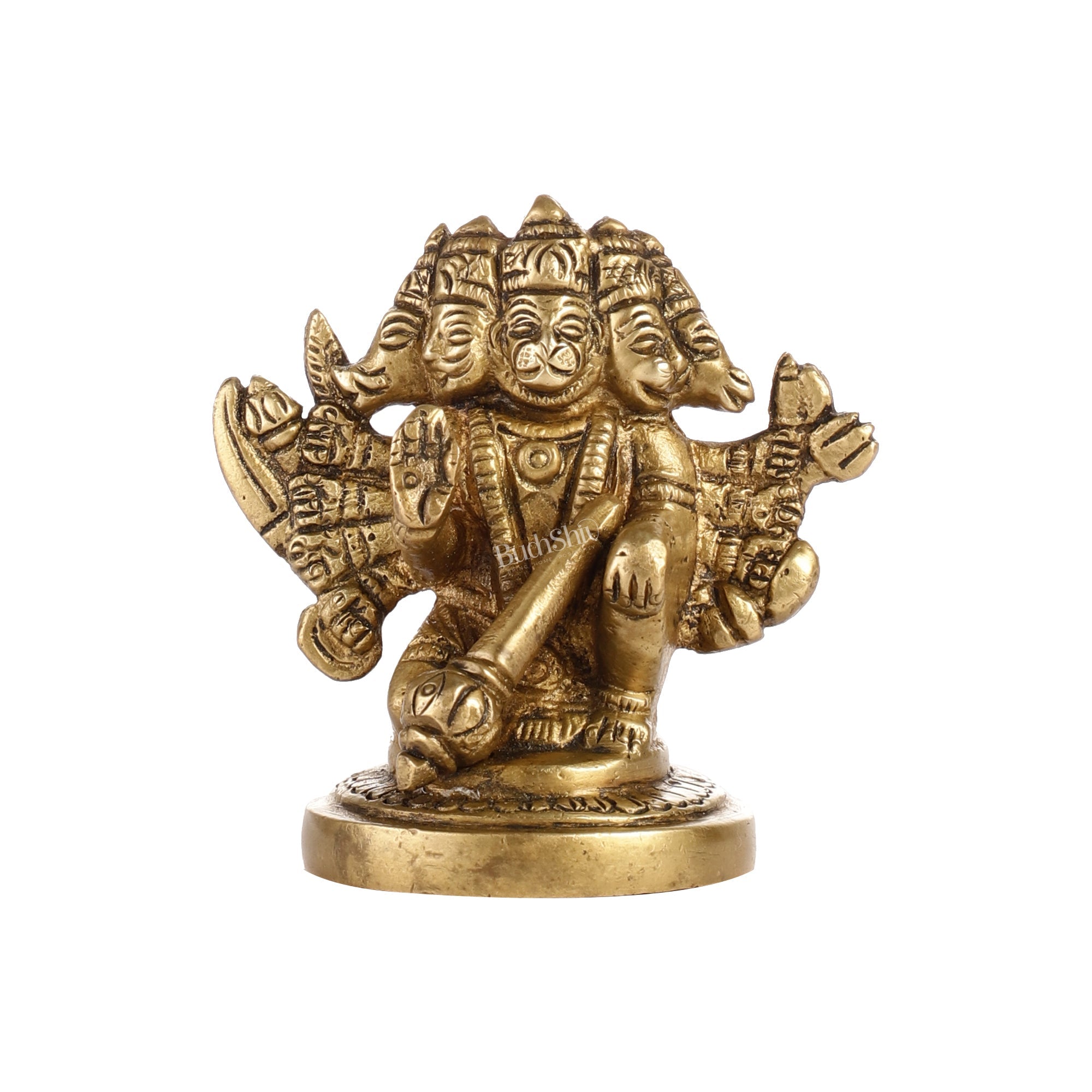 Brass Buy Handcrafted Small Panchmukhi Hanuman Hanuman Idol | Superfine Brass |