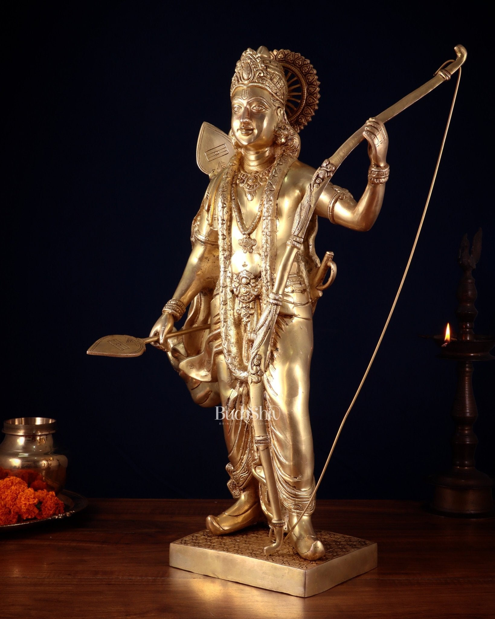 Handcrafted Superfine Brass Statue - Lord Shri Ram Chandra | 26 inch