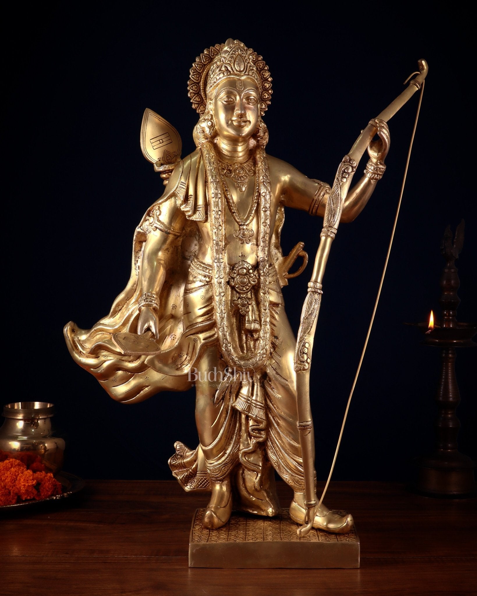 Handcrafted Superfine Brass Statue - Lord Shri Ram Chandra | 26 inch