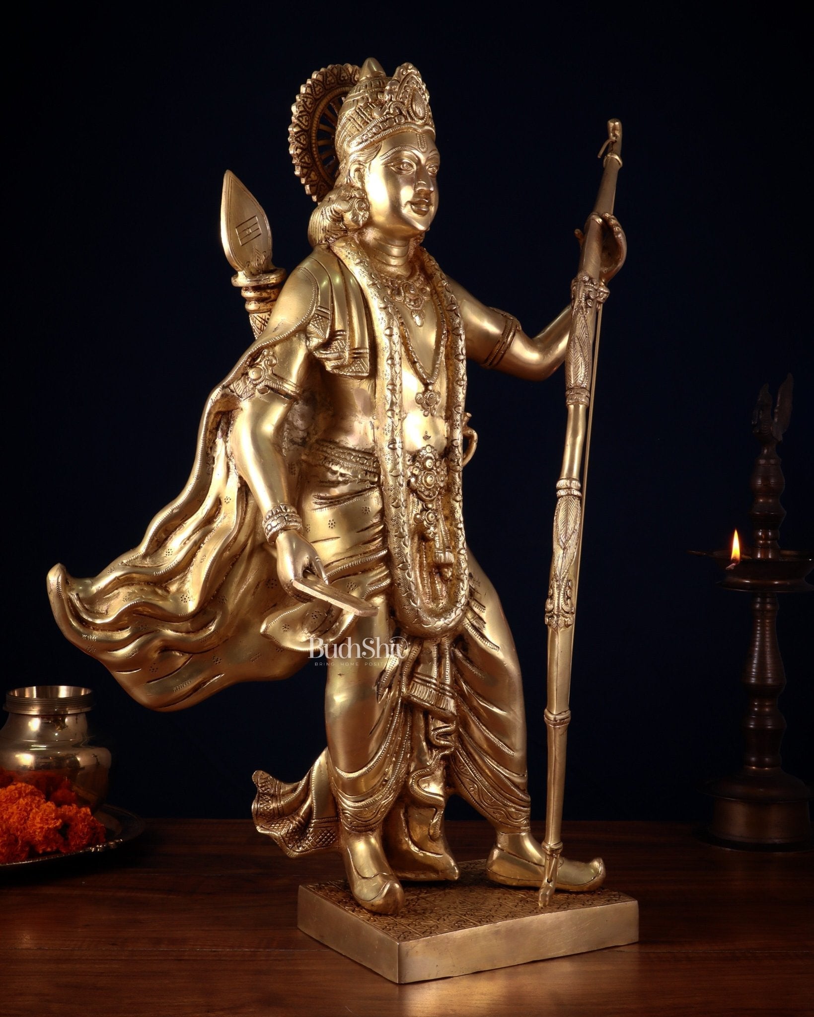 Handcrafted Superfine Brass Statue - Lord Shri Ram Chandra | 26 inch