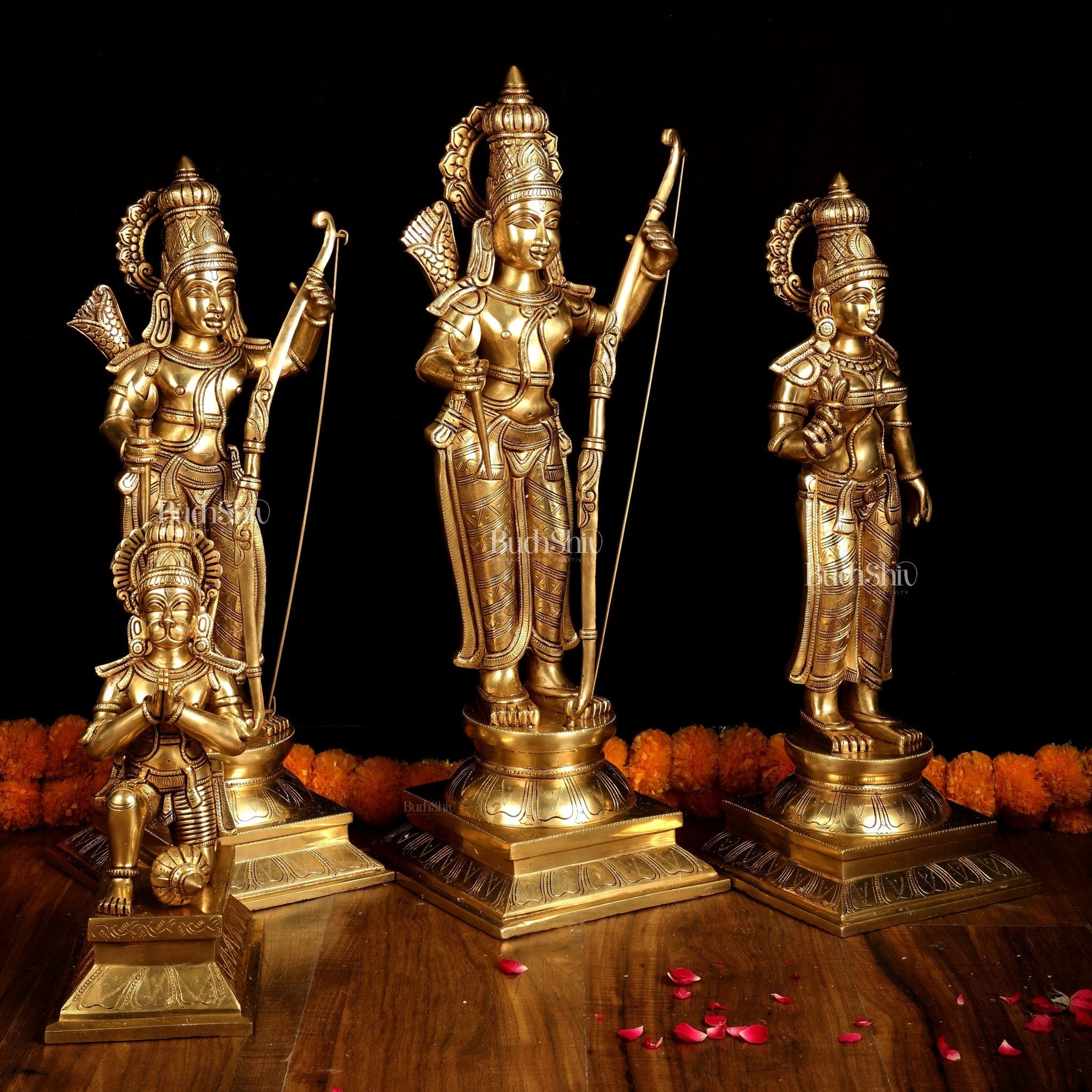 Pure Brass Large Ram Darbar Set | Superfine Quality | 27 Inch |