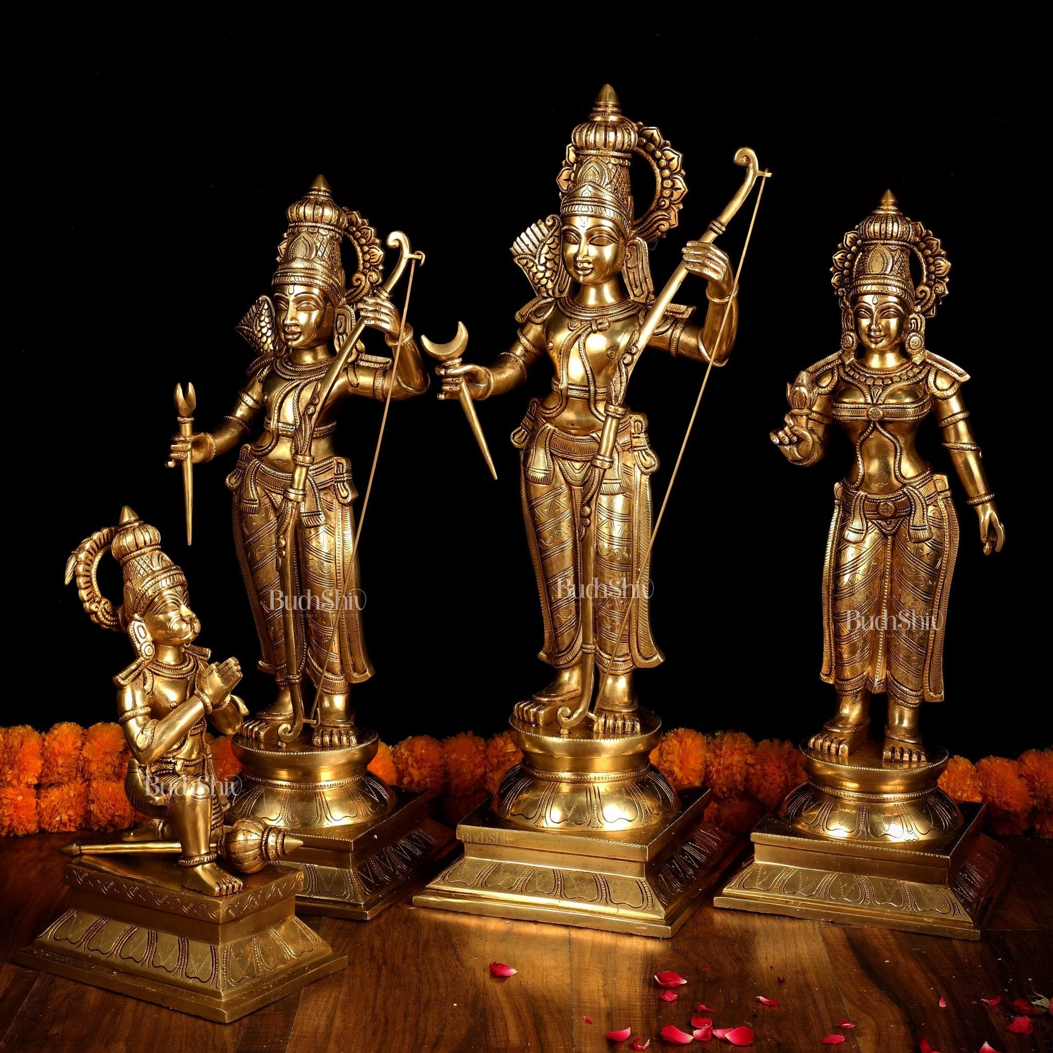 Pure Brass Large Ram Darbar Set | Superfine Quality | 27 Inch |