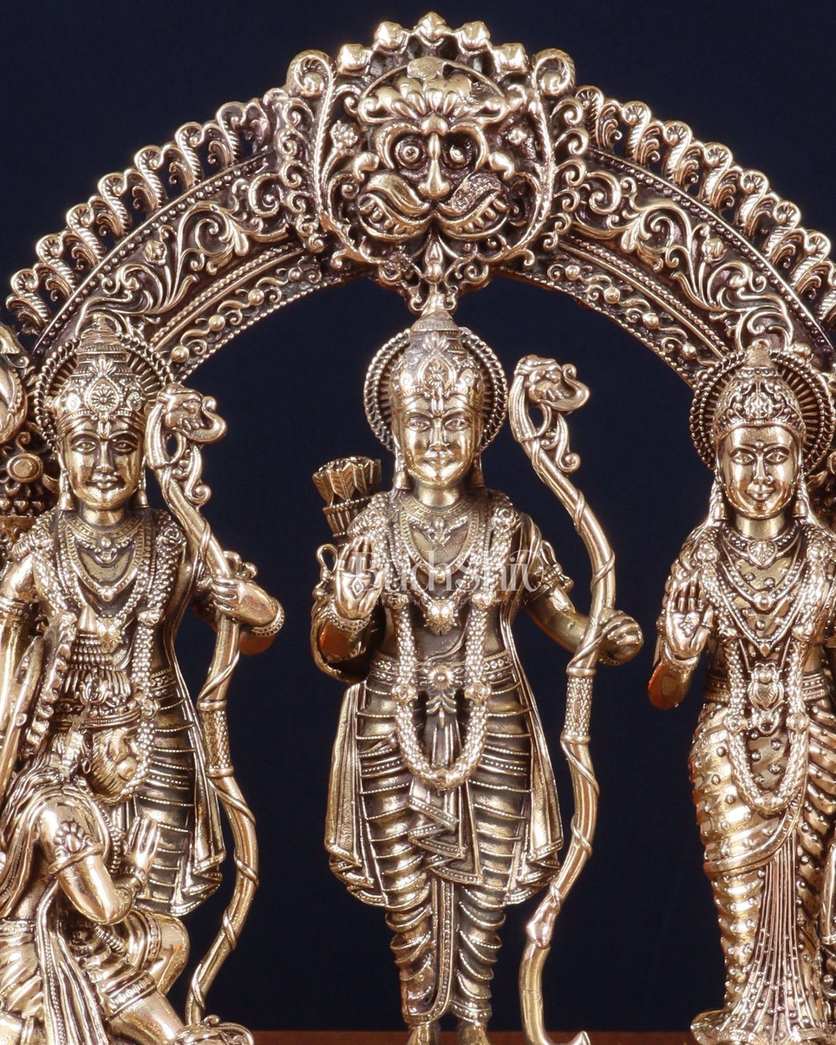 Pure Brass Lord Ram Darbar Intricately Crafted Statue – 9.5 Inch