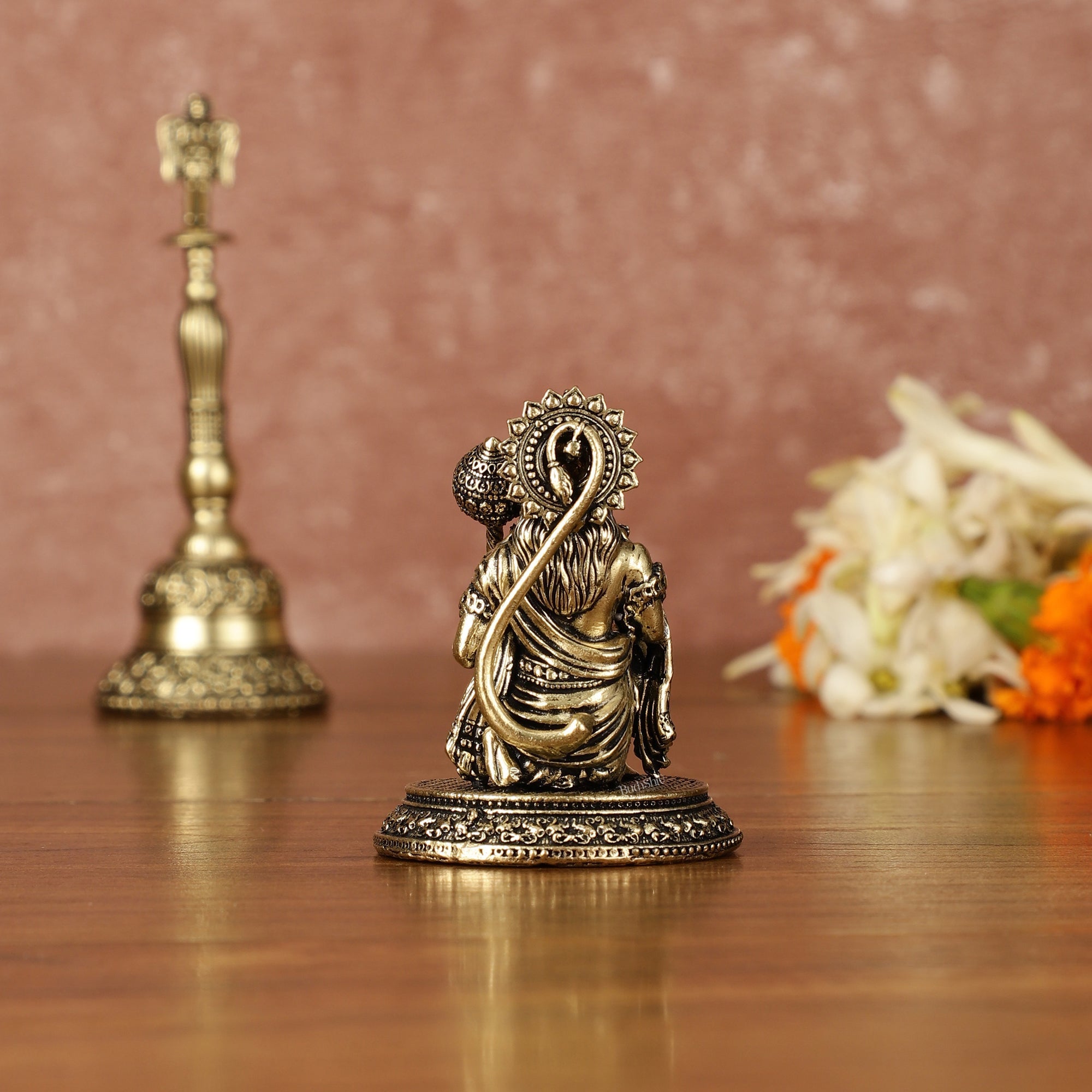 Pure Brass Miniature Lord Hanuman Idol - 2.5 Inch