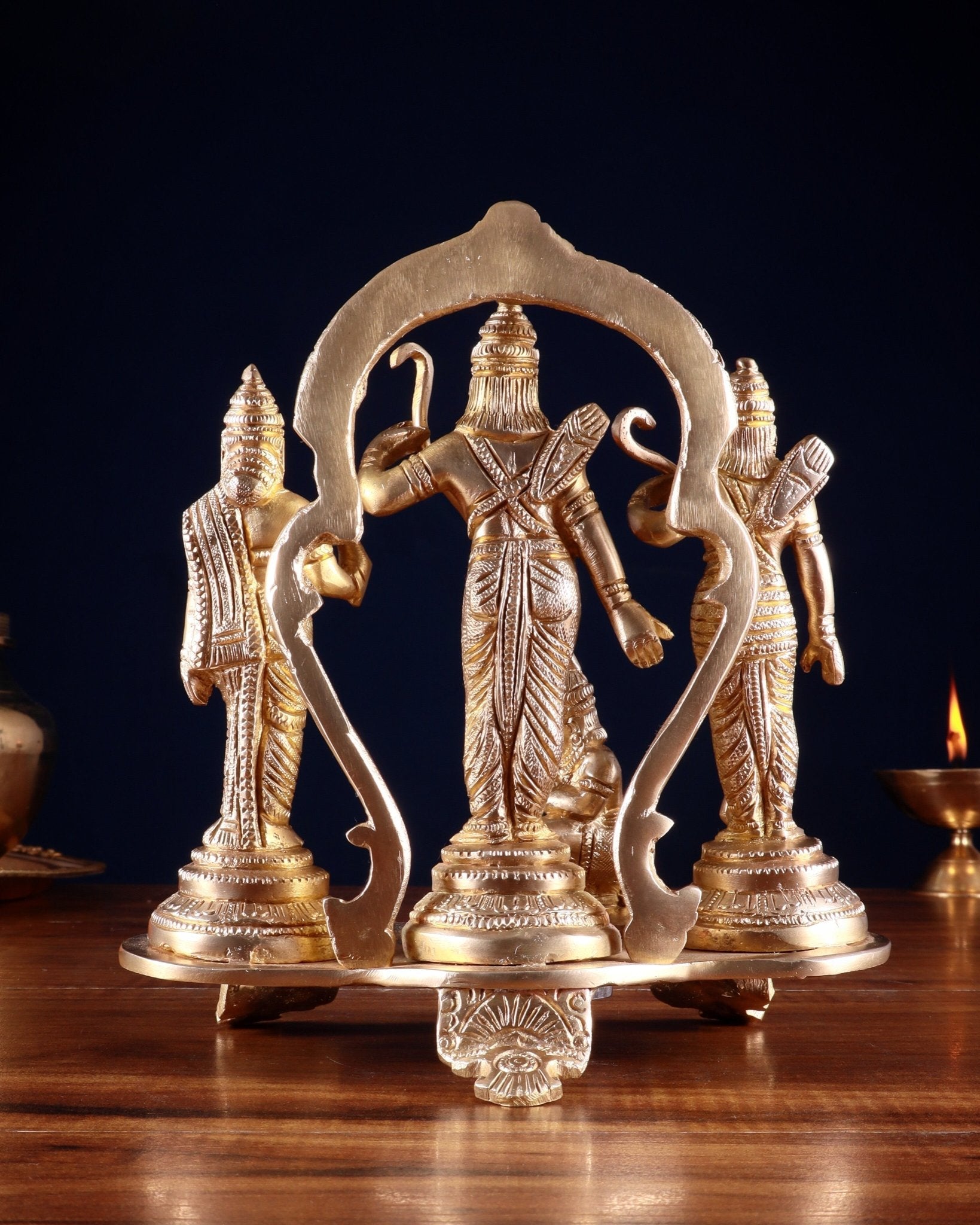 Pure Brass Ram Darbar Idol Set – 7.7”