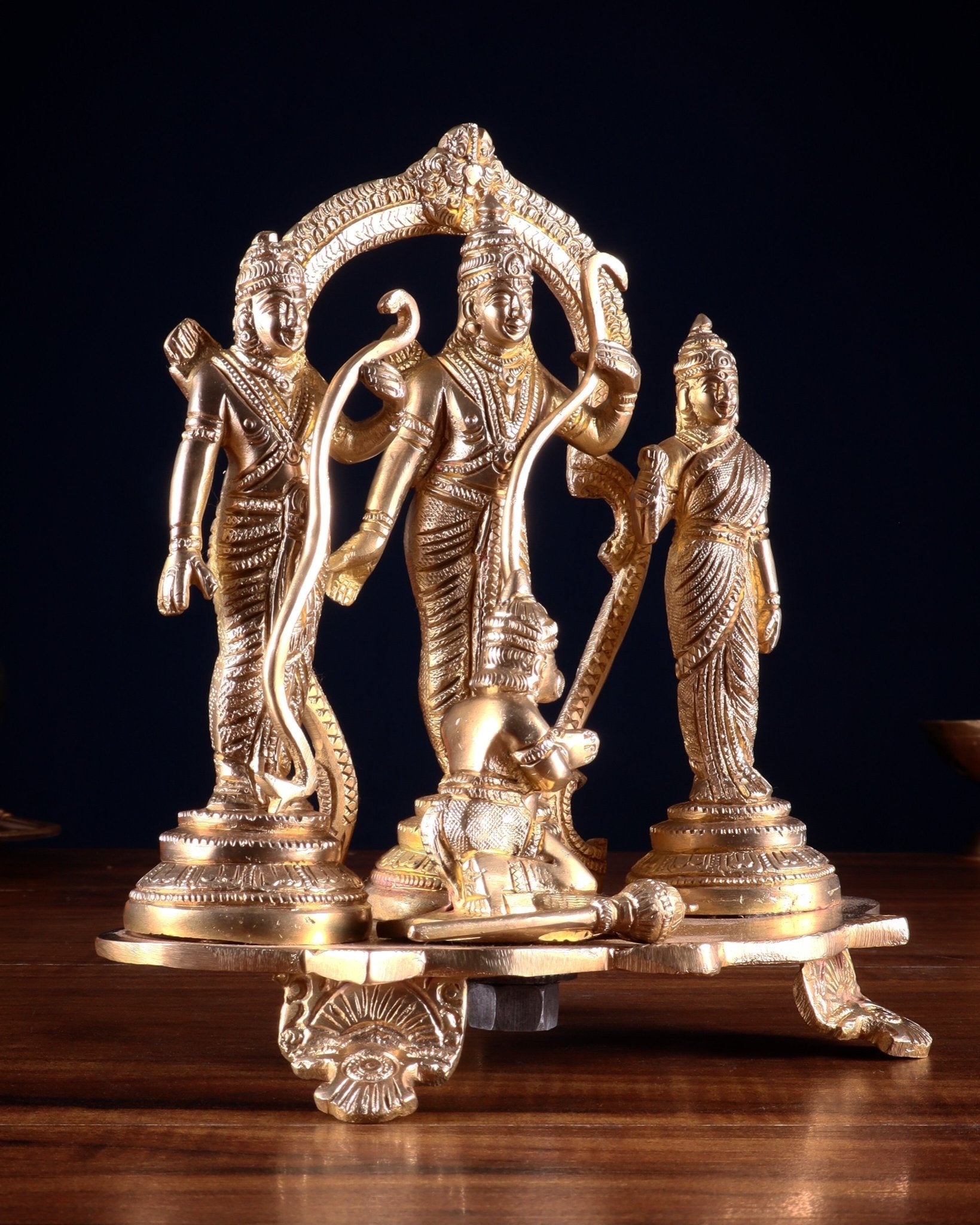 Pure Brass Ram Darbar Idol Set – 7.7”