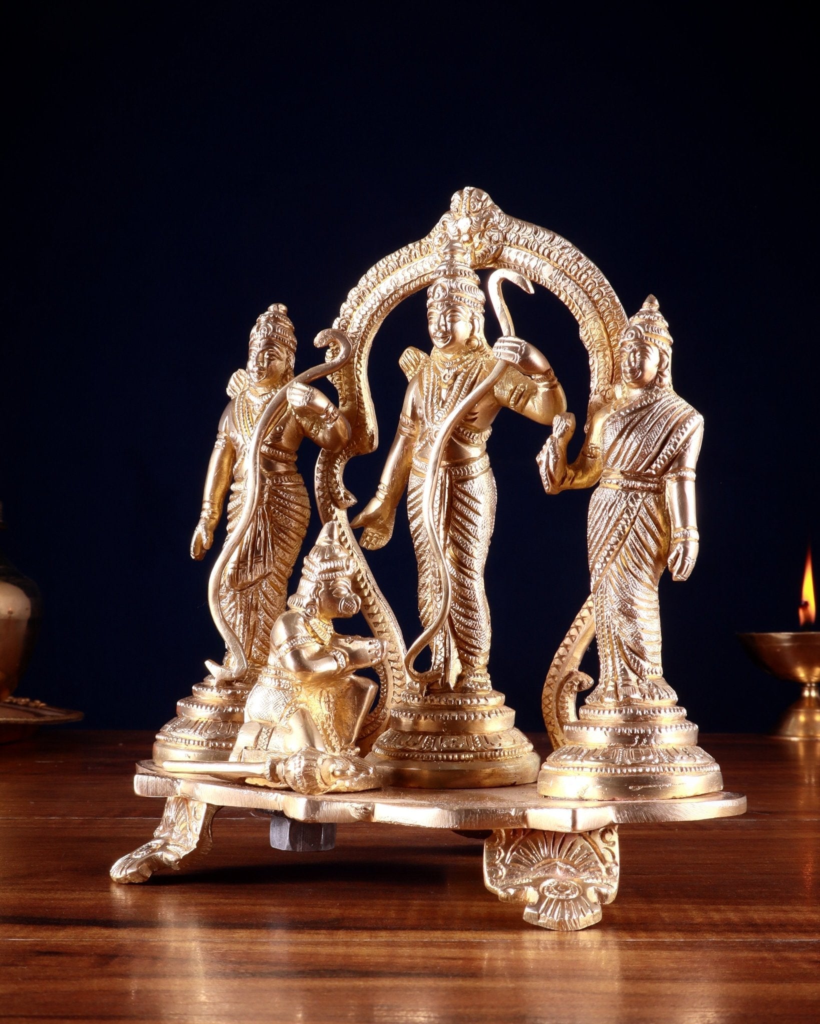 Pure Brass Ram Darbar Idol Set – 7.7”