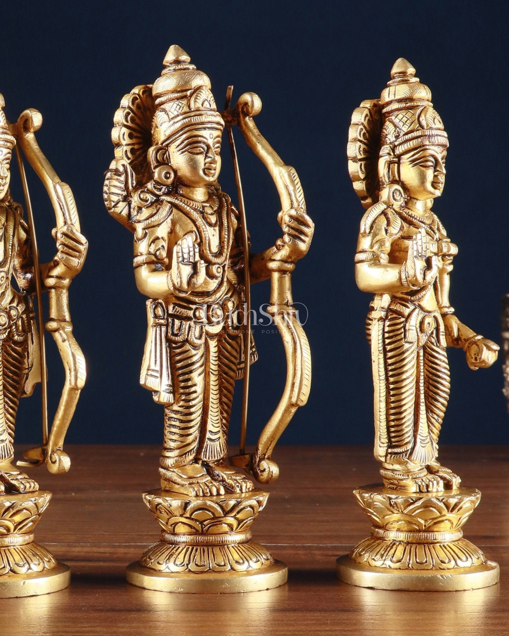 Pure Brass Ram Darbar Idols with Superfine Carvings – 7"
