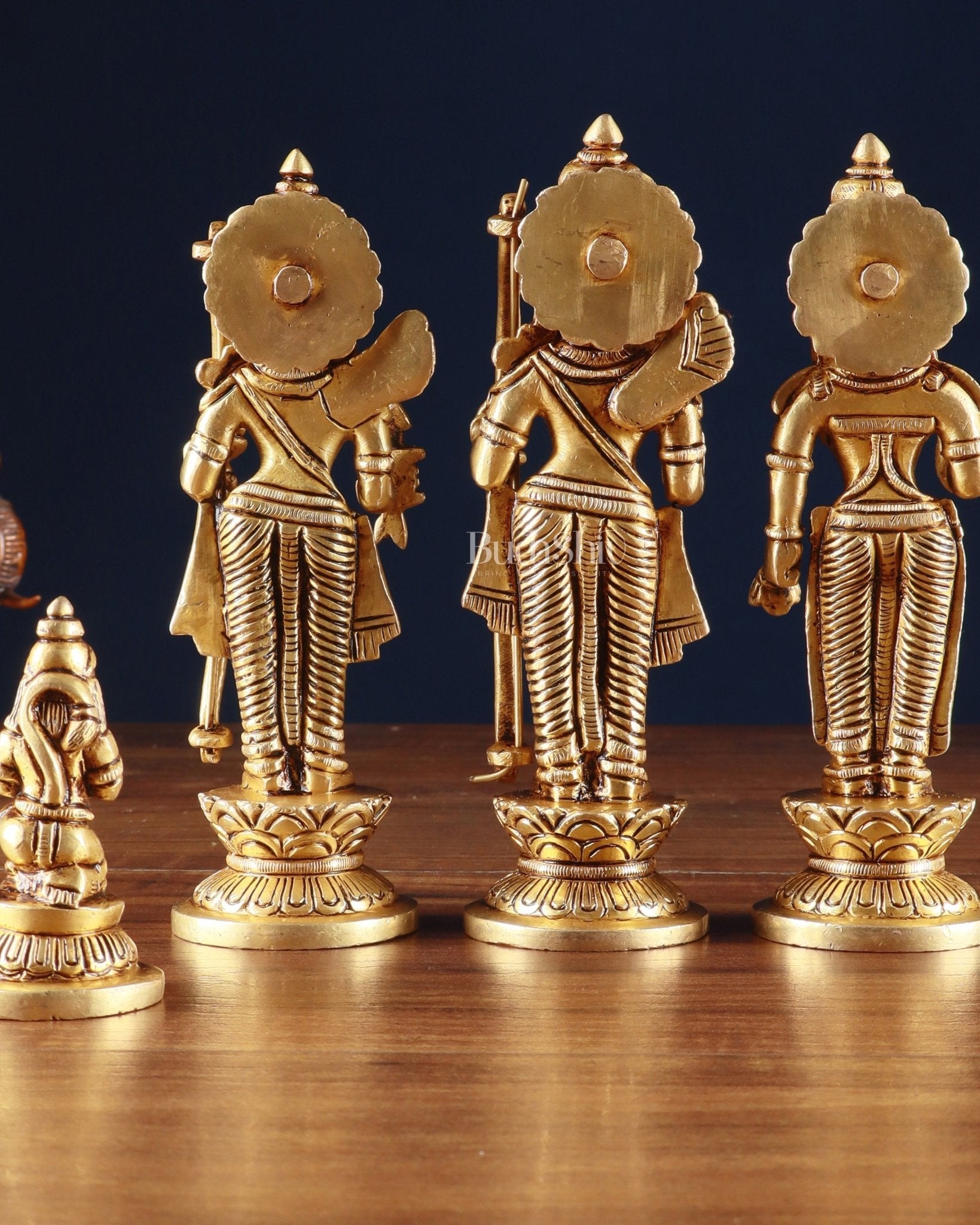 Pure Brass Ram Darbar Idols with Superfine Carvings – 7"