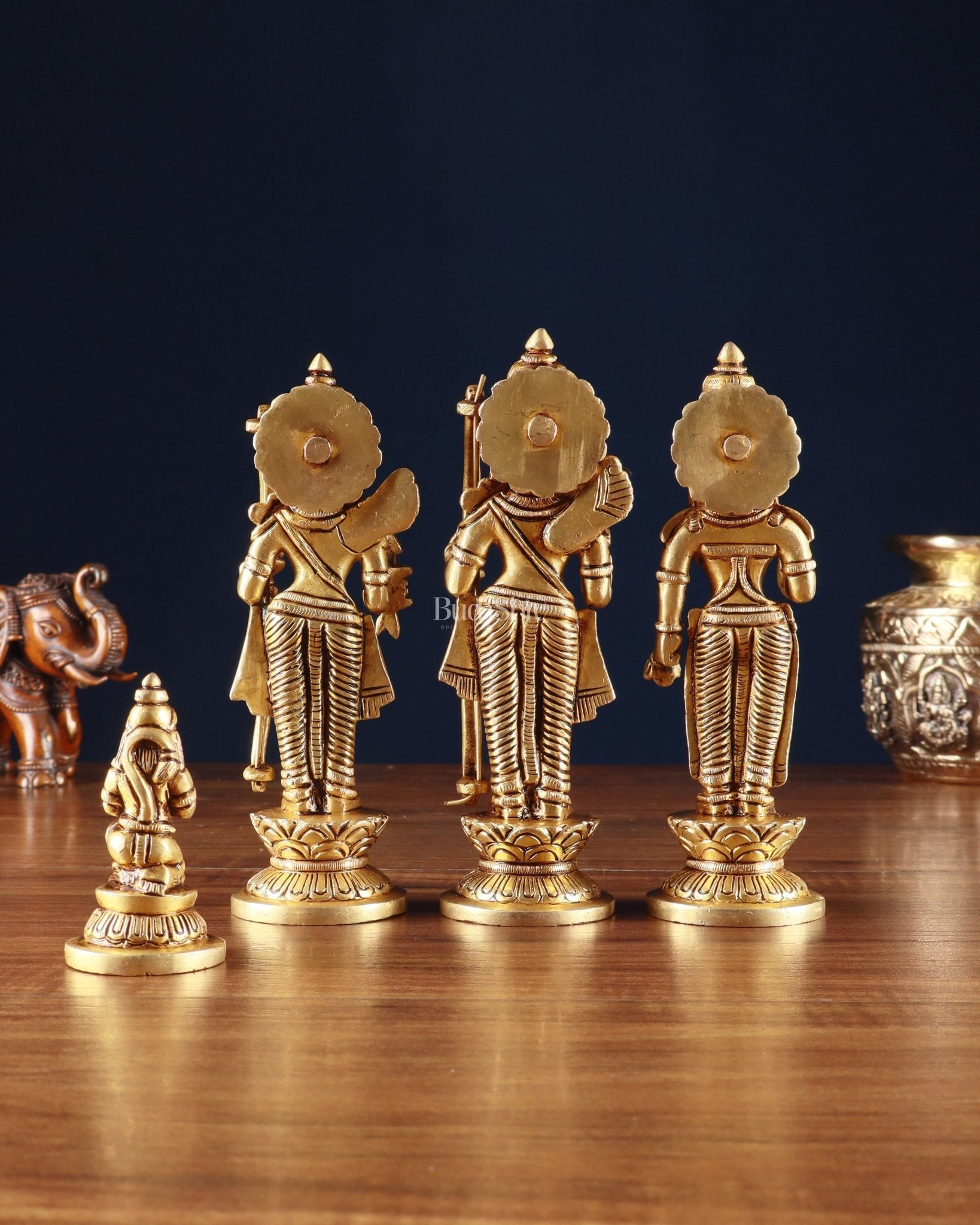 Pure Brass Ram Darbar Idols with Superfine Carvings – 7"