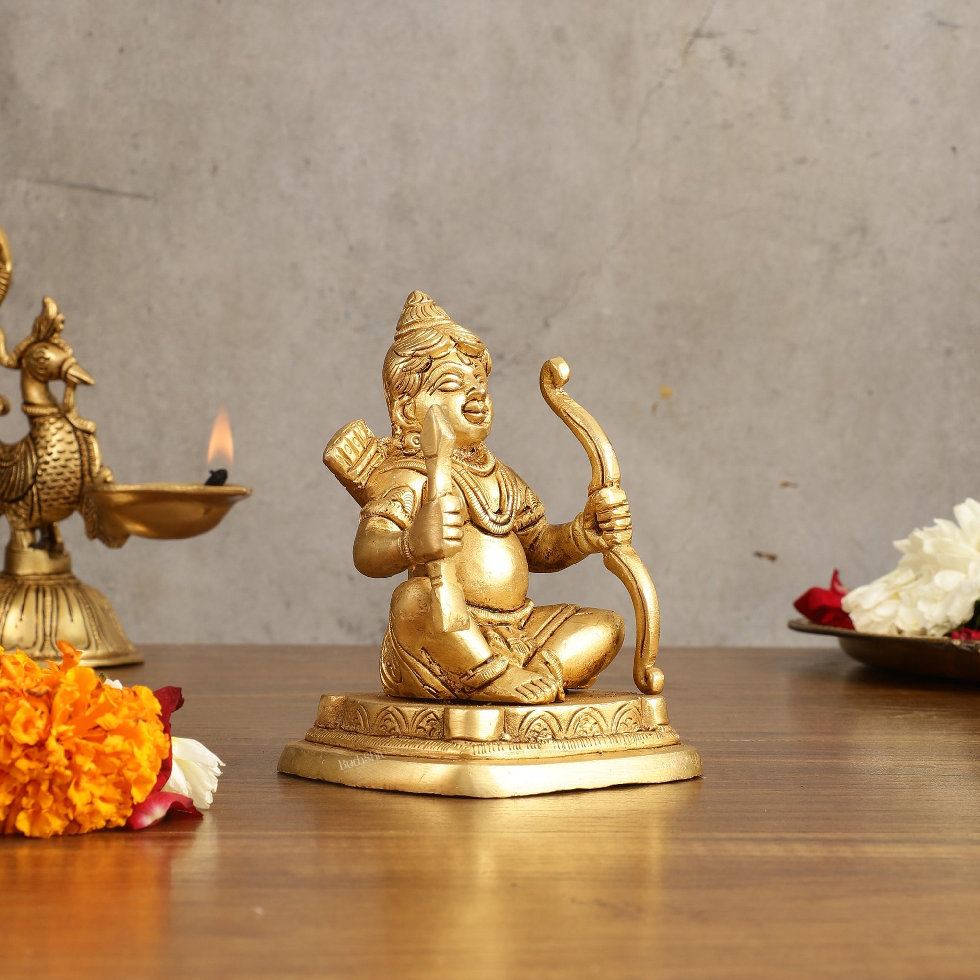 Pure Brass Ram Lalla Idol - 5 Inch Height