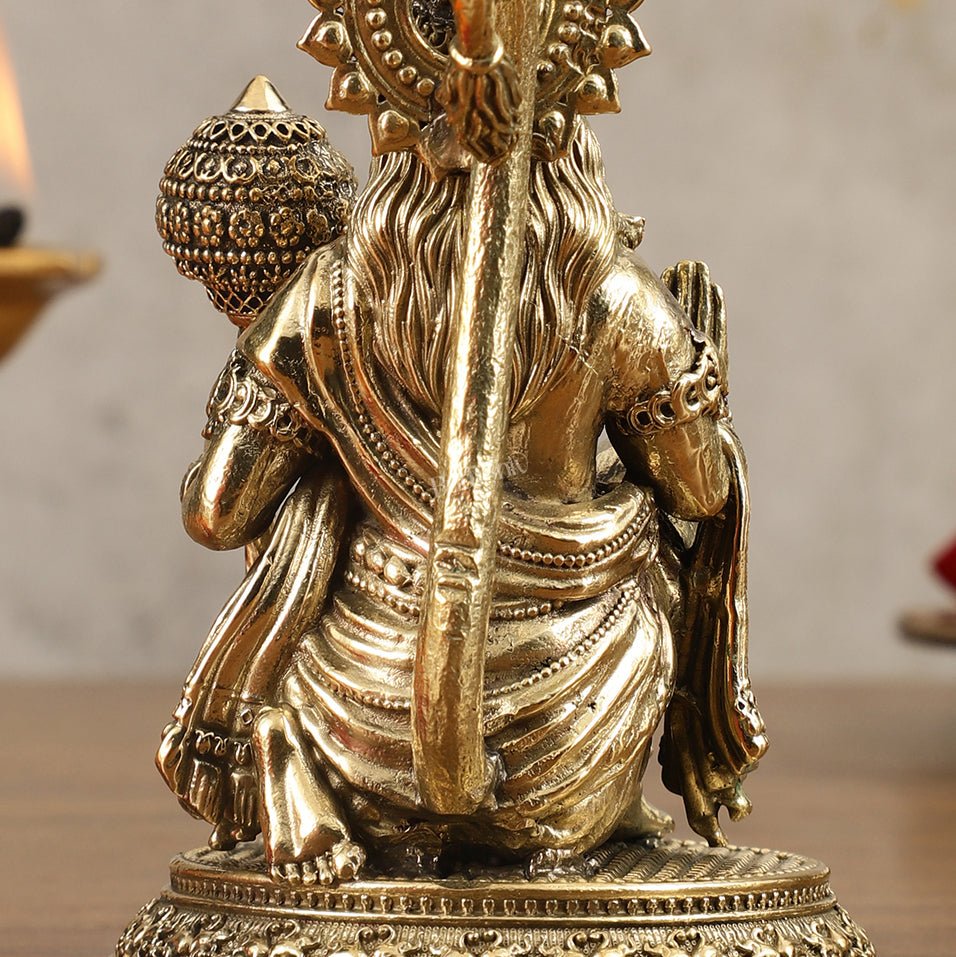 Pure Brass Superfine Lord Hanuman Idol - 4.5 inch