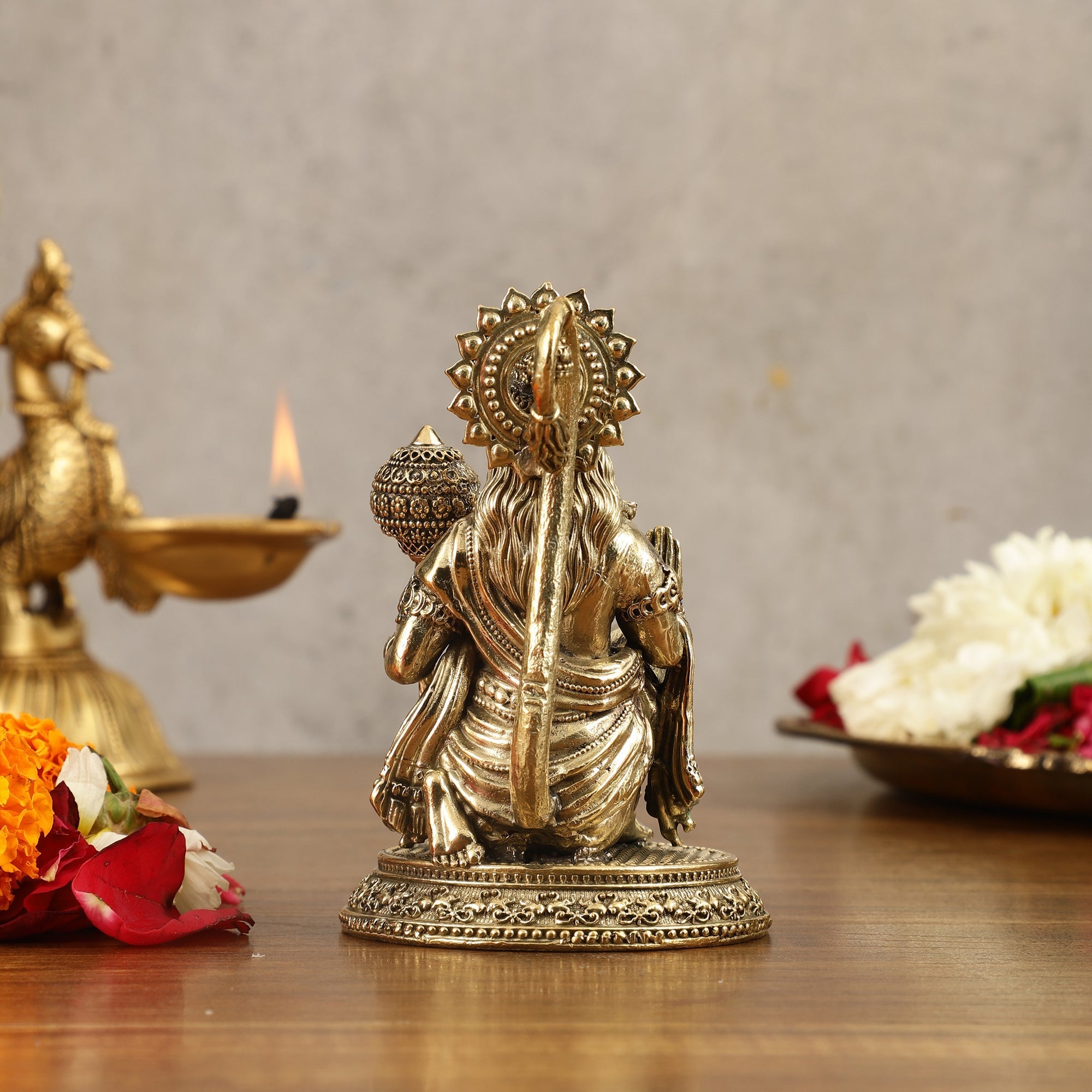Pure Brass Superfine Lord Hanuman Idol - 4.5 inch