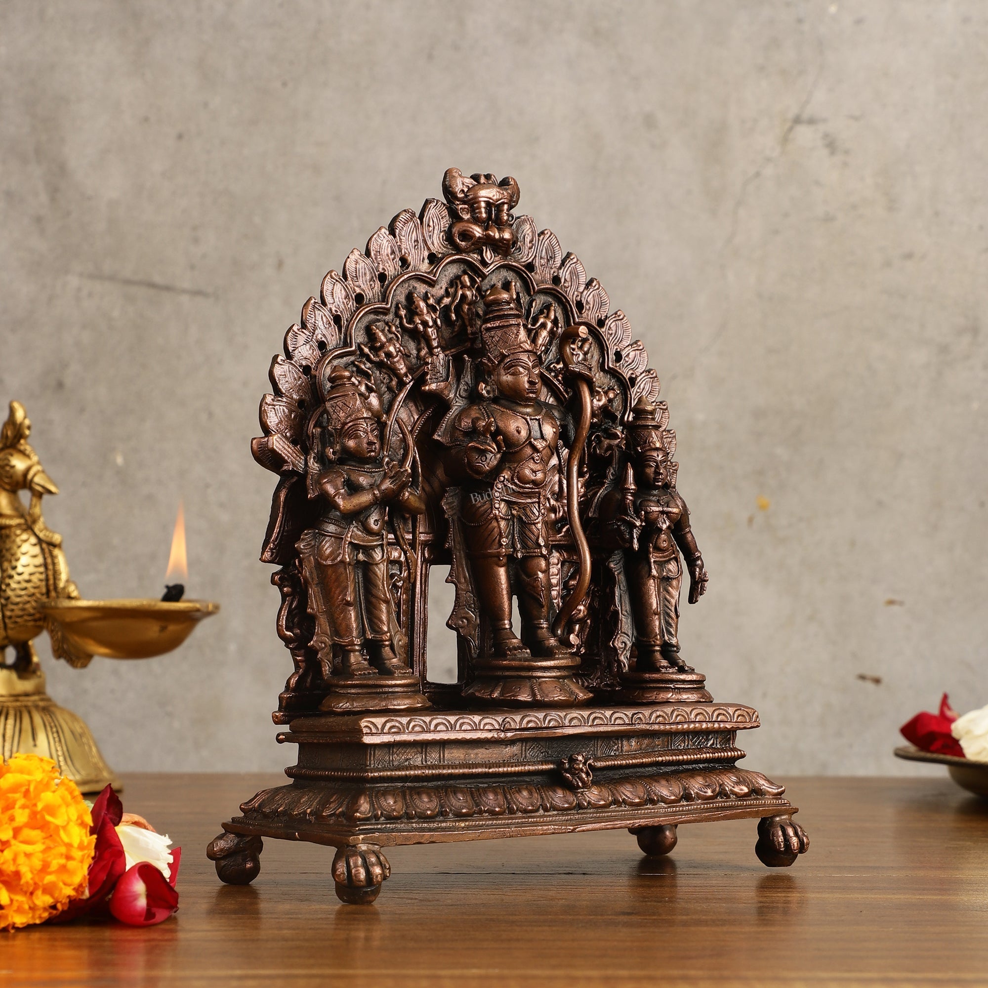 Pure Copper Ram Darbar Idol - 7 in Height