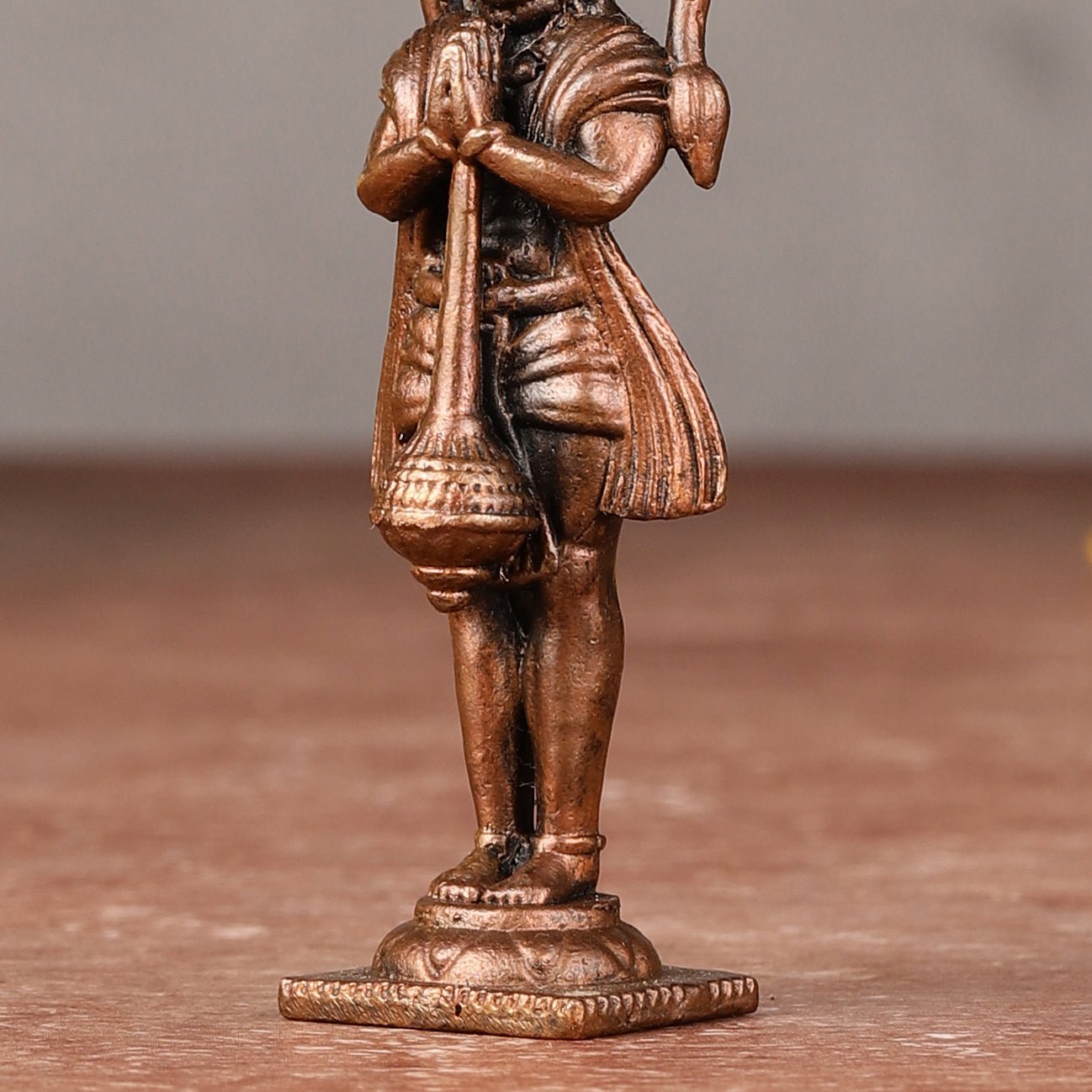 Brass Pure Copper Standing Hanuman Hanuman Idol - 2.5-inch