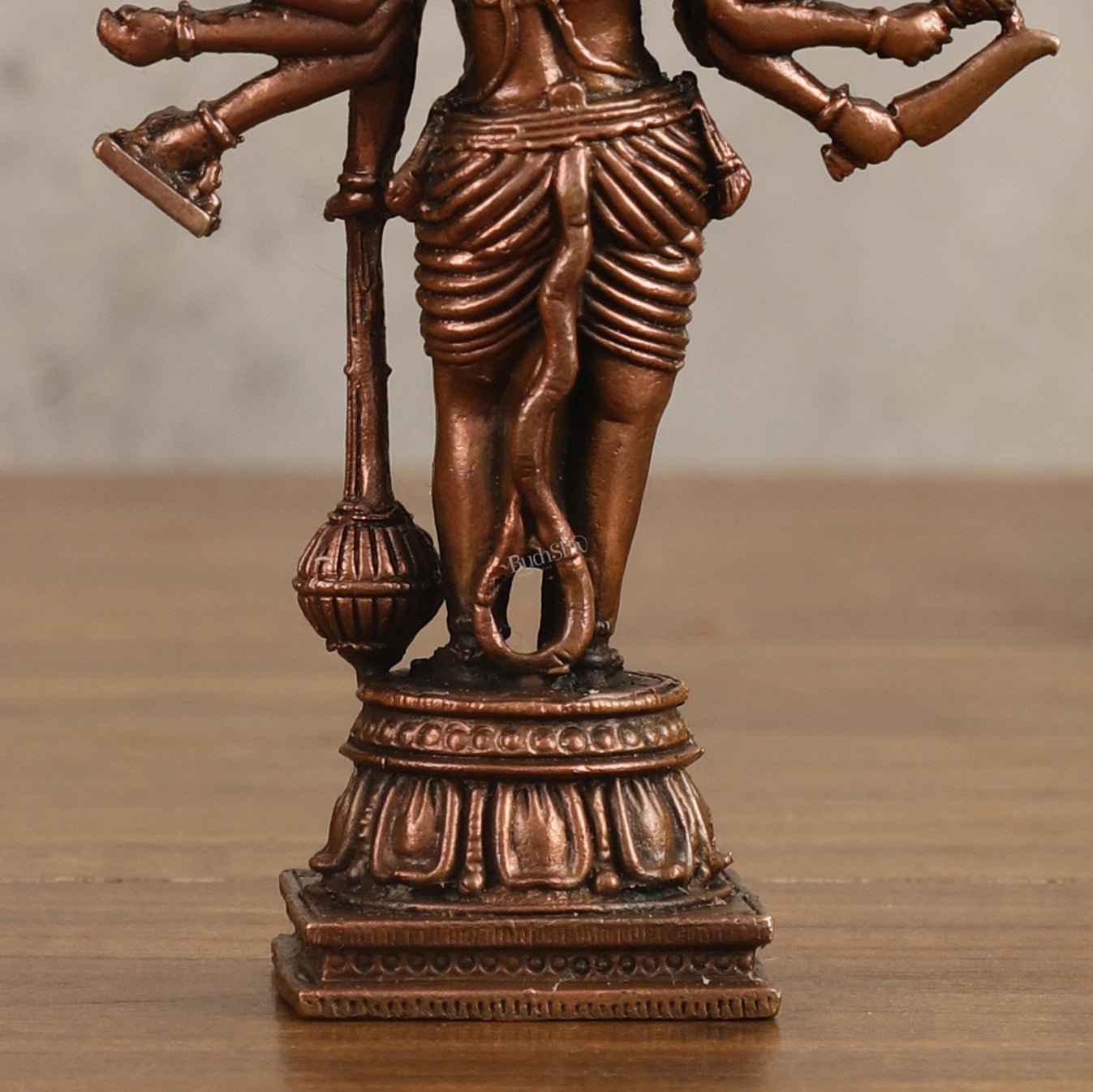 Brass Pure Copper Standing Panchmukhi Hanuman Ji Hanuman Idol - 4.5 in Height