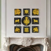 Set of 9 Decorative Wall Motifs Traditional Indian Art Decor