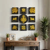 Set of 9 Decorative Wall Motifs Traditional Indian Art Decor