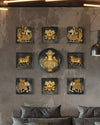 Set of 9 Decorative Wall Motifs Traditional Indian Art Decor