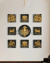 Set of 9 Decorative Wall Motifs Traditional Indian Art Decor