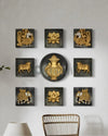Set of 9 Decorative Wall Motifs Traditional Indian Art Decor