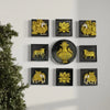 Set of 9 Decorative Wall Motifs Traditional Indian Art Decor