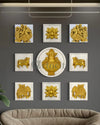 Set of 9 Decorative Wall Motifs Traditional Indian Art Decor