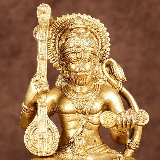 Brass Unique Brass Bhajan Hanuman Hanuman Idol | Height: 5.5 inch